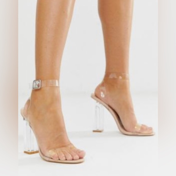 COPY - COPY - Clear heels,size 5., Heel height is 4.5 inches. - Picture 1 of 1